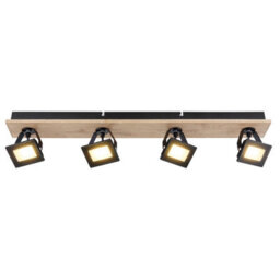 Luminosa Lighting Luminosa Joya Ceiling Spotlight Bar Matt Black Satined Glass Shade 4X Led 3000K - thumbnail 3