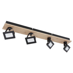 Luminosa Lighting Luminosa Joya Ceiling Spotlight Bar Matt Black Satined Glass Shade 4X Led 3000K - thumbnail 2