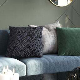 GoodHome Ruvor Light Grey Indoor Cushion, (L)55Cm X (W)55Cm - thumbnail 2