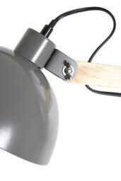 Orsina Highly Manoeuvrable Grey Wood And Metal Floor Lamp, Sturdy Design Bedroom Floor Lamp, Sleek Modern Lamp - thumbnail 4
