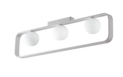 Luminosa Lighting Luminosa Roxy Globe Bar Semi Flush Light, White, G9