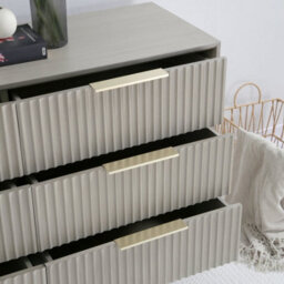 Monza 6 Chest Of Drawer With Fluted Front Grey - thumbnail 4
