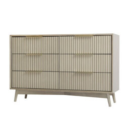 Monza 6 Chest Of Drawer With Fluted Front Grey - thumbnail 7