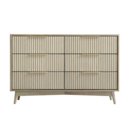 Monza 6 Chest Of Drawer With Fluted Front Grey - thumbnail 6