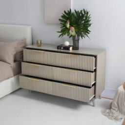 Monza 6 Chest Of Drawer With Fluted Front Grey - thumbnail 3