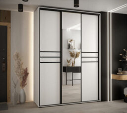 Arte Cannes Xi Sliding Door Wardrobe W170Cm - Bright White Storage For Contemporary Living - thumbnail 2