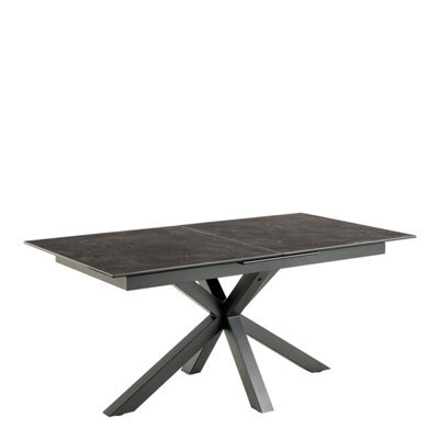 Furniture To Go Heaven Extendable Dining Table With Ceramic Black Top (L) 210Cm Seats Up To 6 - image 1