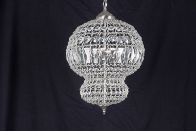 Luminosa Lighting Luminosa Morocco Double Crystal Basket Pendant Ceiling Light