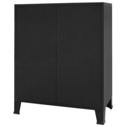 Berkfield Chest Of Drawers Metal Industrial Style 78X40X93 Cm Black - thumbnail 5