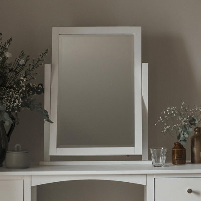 Statement Furniture Edward Hopper White Dressing Table Mirror - image 1