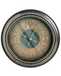 Wyld And Coco Aurora Wall Clock 55Cm Gold Frame Retro Round Design With Bold Arabic Numerals - thumbnail 1