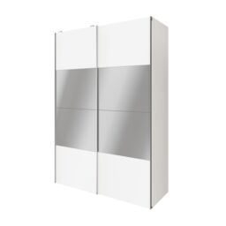 GoodHome Atomia Freestanding White Particle Board Mirrored Wardrobe (H)2250mm (W)1500mm (D)635mm - thumbnail 2