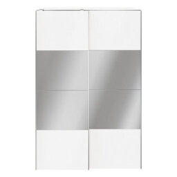 GoodHome Atomia Freestanding White Particle Board Mirrored Wardrobe (H)2250mm (W)1500mm (D)635mm - thumbnail 1