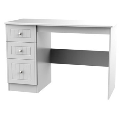 Vittoria Ready Assembled Matt Grey 3 Drawer Desk (H)795mm (W)540mm (D)540mm - image 1