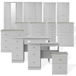 Vittoria Ready Assembled Matt Grey 3 Drawer Desk (H)795mm (W)540mm (D)540mm - thumbnail 3
