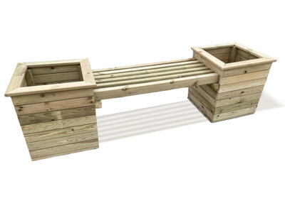 Churnet Valley Garden Furniture Ltd Planter Bench - Timber - L51 X W194 X H55 Cm - Minimal Assembly Required - image 1