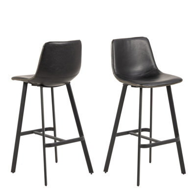 Furniture To Go I Oregon Bar Chair In Black Set Of 2 - image 1