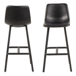 Furniture To Go I Oregon Bar Chair In Black Set Of 2 - thumbnail 2