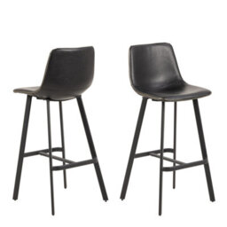 Furniture To Go I Oregon Bar Chair In Black Set Of 2 - thumbnail 1