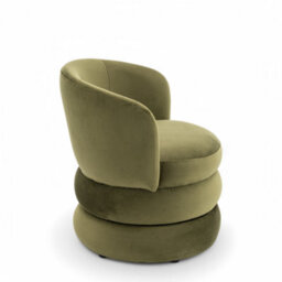 Accent Swivel Chair In Sage Green Velvet Fabric - thumbnail 6