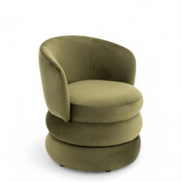 Accent Swivel Chair In Sage Green Velvet Fabric - thumbnail 5