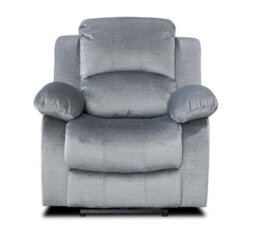Electric Recliner Chair In Grey Chenille Fabric - thumbnail 3