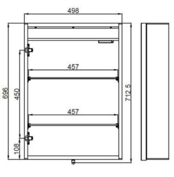 Affine Led Bathroom Mirror Cabinet Demister Shaver Socket Touch Wall Mounted 750X500mm - thumbnail 5