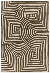 Handmade Easy To Clean Modern Abstract Wool Rug For Living Room Dining Room & Bedroom-120Cm X 170Cm - thumbnail 3