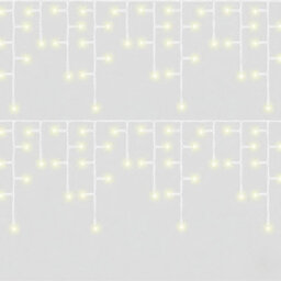 Pegdev - Pdl Warm White Led Icicle Lights White Rubber Cable 60 40 20Cm Drop Outdoor Indoor Connectable Durable System 4M - thumbnail 1