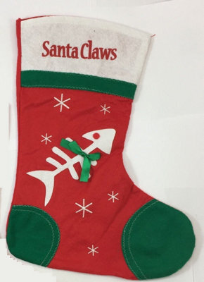Anker Cat 'santa Claws' Christmas Stocking - image 1