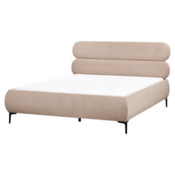 Beliani Bed Boucle Lessay 160 X 200 Cm (Eu King Size) Taupe - thumbnail 4
