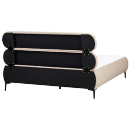 Beliani Bed Boucle Lessay 160 X 200 Cm (Eu King Size) Taupe - thumbnail 6