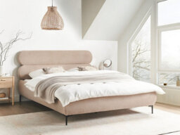 Beliani Bed Boucle Lessay 160 X 200 Cm (Eu King Size) Taupe - thumbnail 2