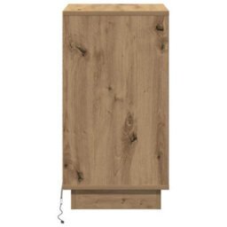 Berkfield Bedside Cabinet With Led Artisan Oak 39X34.5X65 Cm Engineered Wood - thumbnail 7