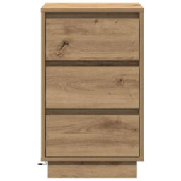 Berkfield Bedside Cabinet With Led Artisan Oak 39X34.5X65 Cm Engineered Wood - thumbnail 6