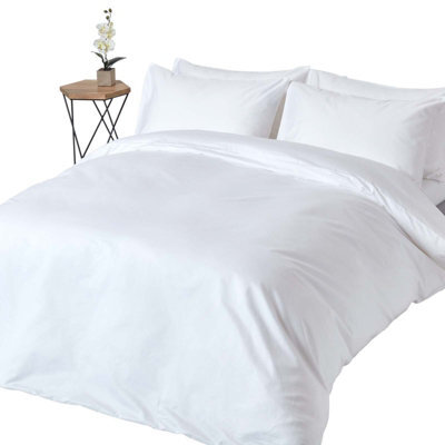 Homescapes White Egyptian Cotton Duvet Cover With Pillowcases 1000 Tc, King - image 1