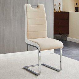 Furniture In Fashion Belmonte White Dining Table Large 8 Petra Taupe White Chairs - thumbnail 5