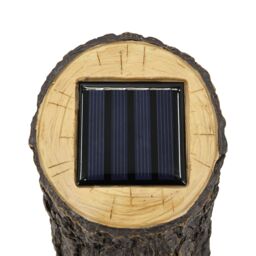Natural Wood Effect Log Solar-Powered Integrated Led Outdoor Decorative Light - thumbnail 3