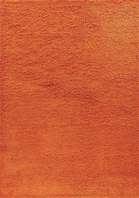 Modern Extra Large Small Soft 5Cm Shaggy Non Slip Bedroom Living Room Carpet Runner Area Rug - Orange 160 X 230 Cm - image 1