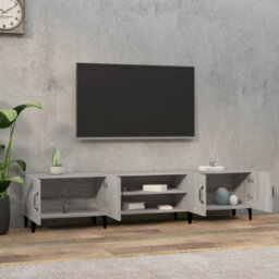 Berkfield Tv Cabinet Grey Sonoma 180X31.5X40 Cm Engineered Wood - thumbnail 3
