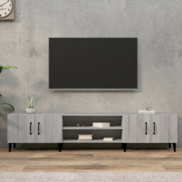 Berkfield Tv Cabinet Grey Sonoma 180X31.5X40 Cm Engineered Wood