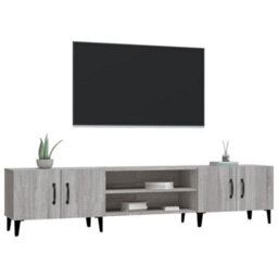 Berkfield Tv Cabinet Grey Sonoma 180X31.5X40 Cm Engineered Wood - thumbnail 4