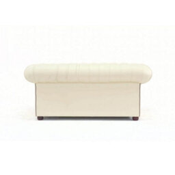 Chesterfield 2 Seater Buttoned Seat Cottonseed Real Leather Sofa Settee In Balmoral Style - thumbnail 7