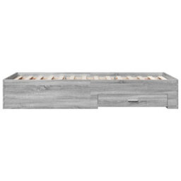 Berkfield Bed Frame With Drawers Without Mattress Grey Sonoma 90X190 Cm Single - thumbnail 5