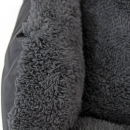 Actiaspet Faux Fur Pet Bed Black/grey Large - thumbnail 9