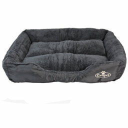 Actiaspet Faux Fur Pet Bed Black/grey Large - thumbnail 1