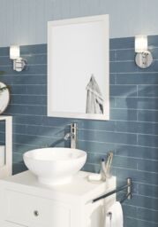 GoodHome Perma White Rectangular Wall-Mounted Bathroom Mirror (H)70Cm (W)50Cm - thumbnail 2