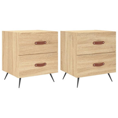 Berkfield Modern Bedside Cabinets 2 Pcs Sonoma Oak 40X35X47.5 Cm Engineered Wood - image 1