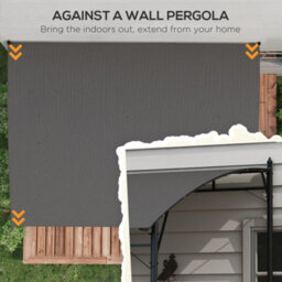 Outsunny 3 X 4M Metal Pergola, Outdoor Gazebo Uv-Resistant, Grey - thumbnail 4