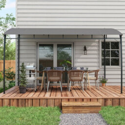 Outsunny 3 X 4M Metal Pergola, Outdoor Gazebo Uv-Resistant, Grey - thumbnail 7